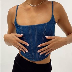 Princess Polly denim corset top